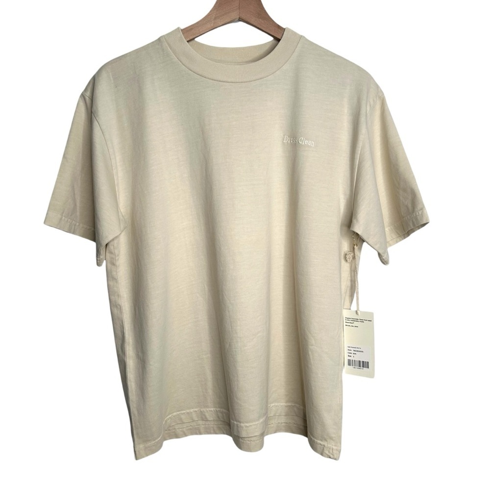 MATE The Label Organic Cotton Heavyweight T- Shirt Bone Dress Clean Size Small - Picture 3 of 8